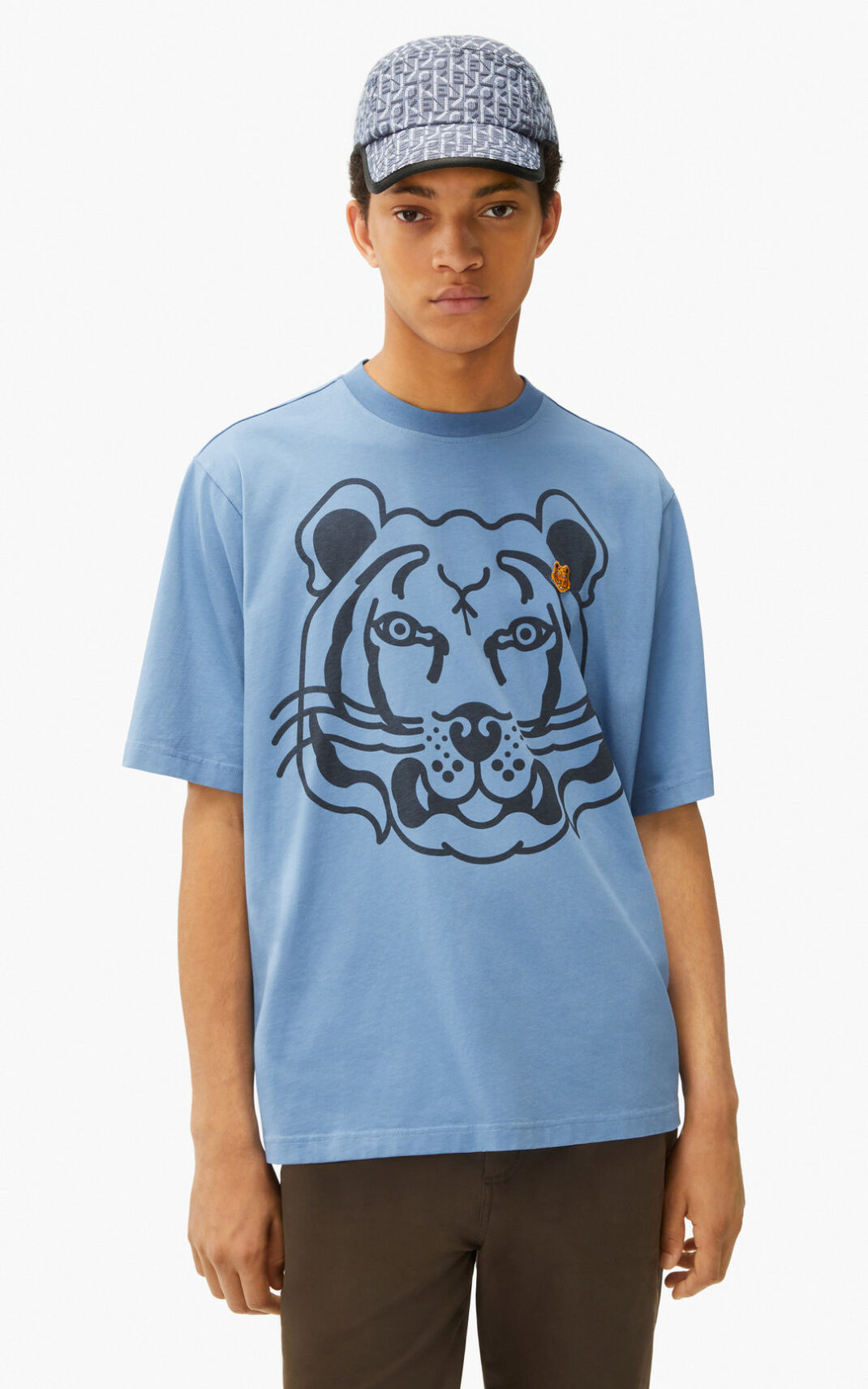 Kenzo K Tiger oversized T-shirts Herre - Blå DK-212212